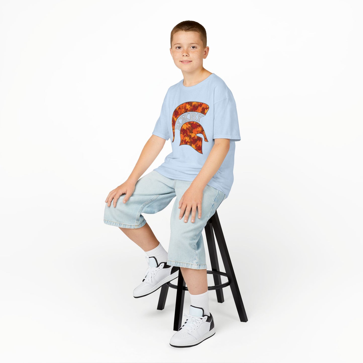 Bixby Spartan Fall Helmet Youth Gildan Tee