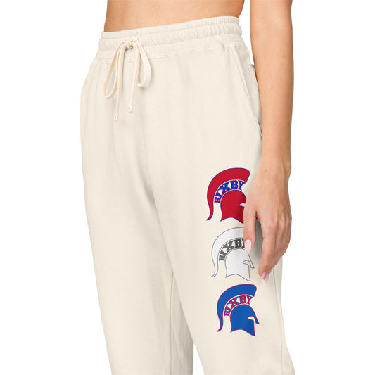 Bixby Spartan Logo Red White & Blue Comfort Colors Sweatpants