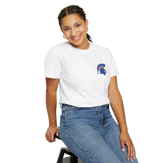 Bixby Spartan Red Embroidered Logo Comfort Colors Tee
