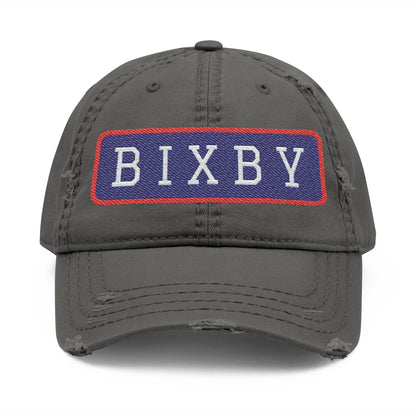 Bixby Spartans Distressed Dad Hat, Embroidered BIXBY Bar