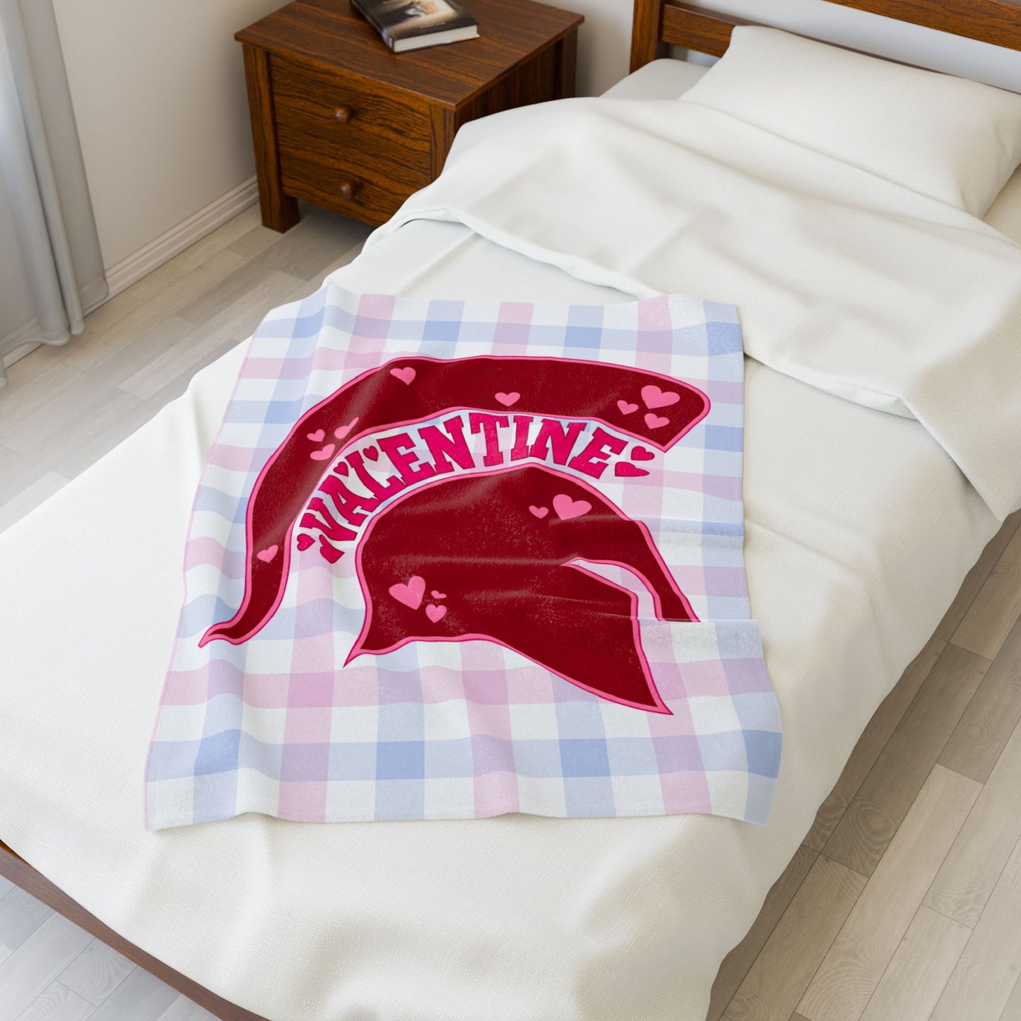 Bixby Spartan Valentine Velveteen Plush Blanket