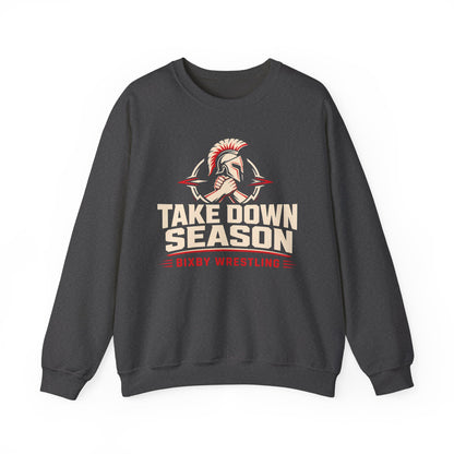 Bixby Spartans Take Down Season Wrestling - Bixby Wrestling Team Sweatshirt