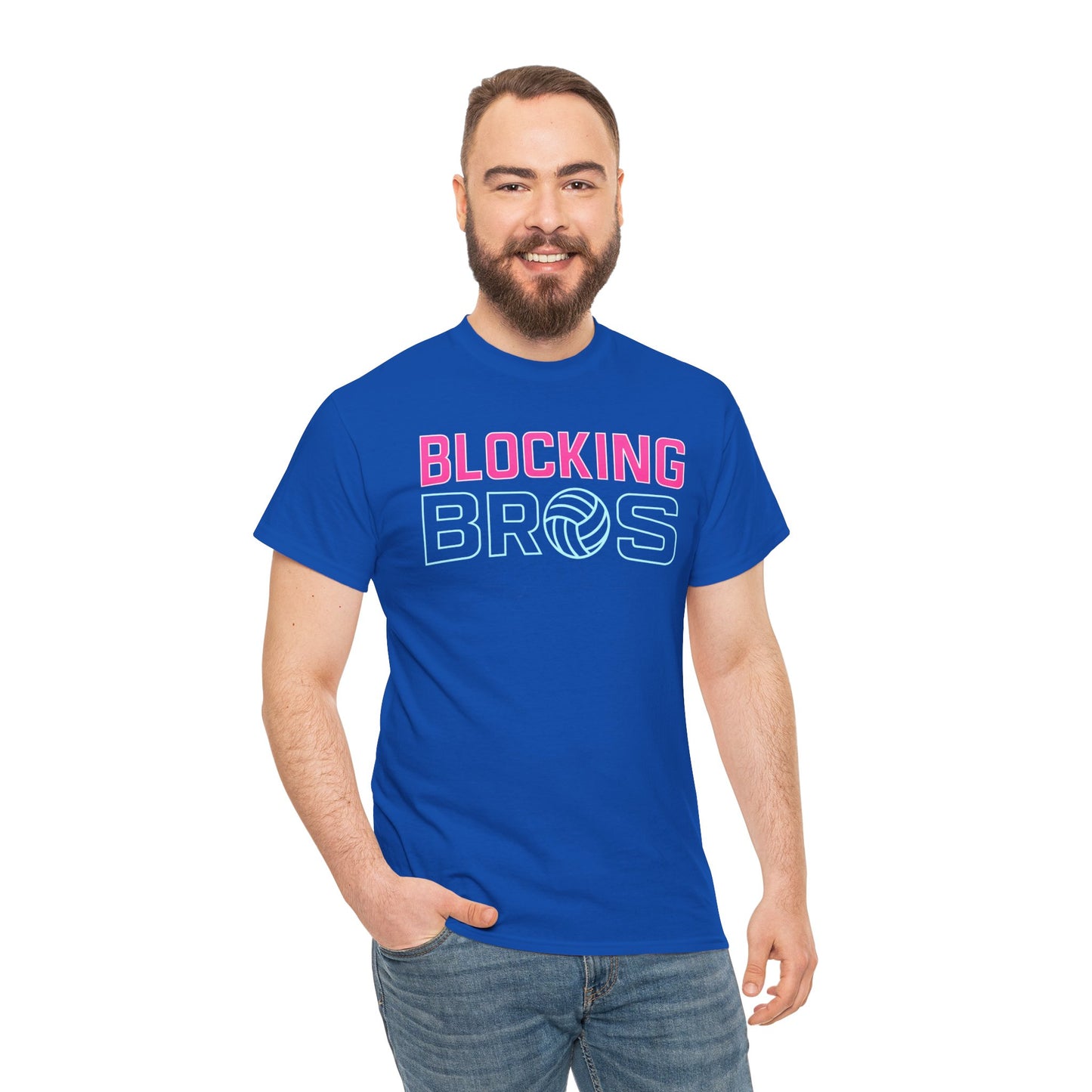 Bixby Spartan Blocking Bros Volleyball Tee