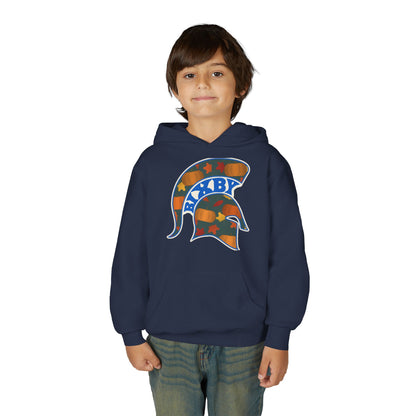 Bixby Spartans Pumpkin Patch Helmet Youth Hoodie – Kids Fall Game Day Hoodie