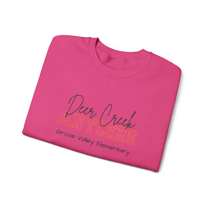 Personalized Embroidered Deer Creek Antlers Crewneck Sweatshirt