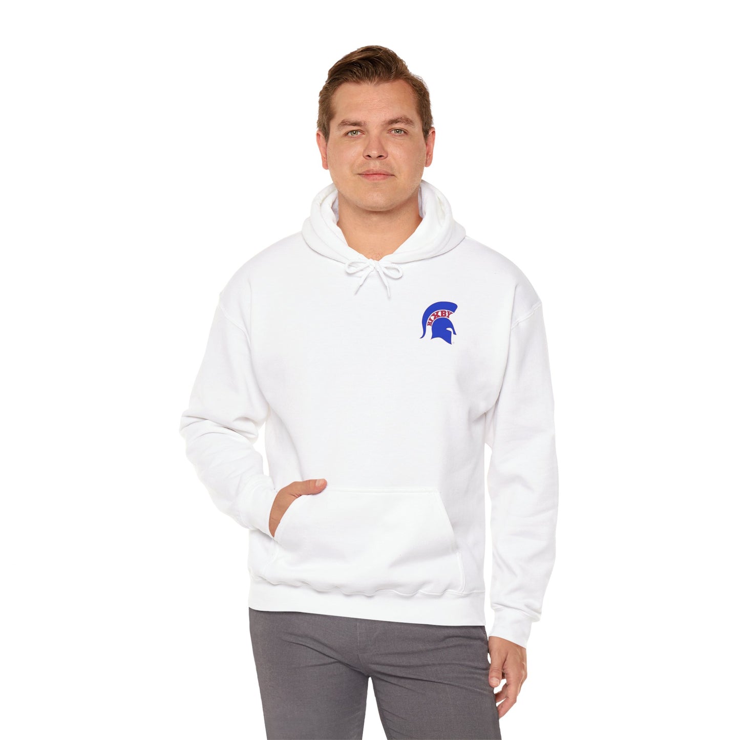 Spartan Blue Logo Gildan Hoodie