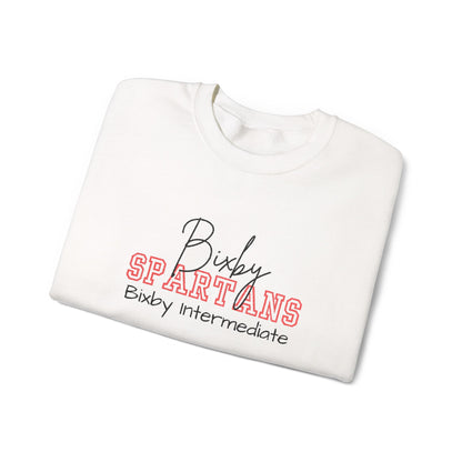 Personalized Embroidered Bixby Spartans Crewneck Sweatshirt