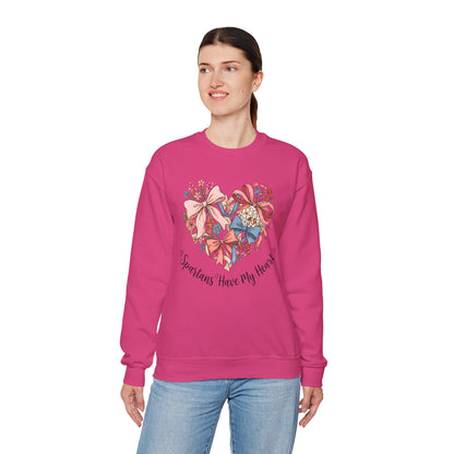 Spartans Have My Heart Floral Gildan Sweatshirt