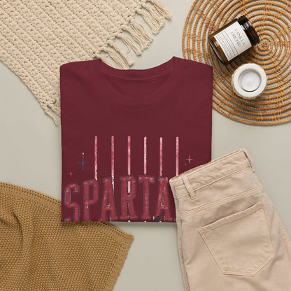 Spartans Bixby T-Shirt — Vintage Red Striped School Spirit Tee