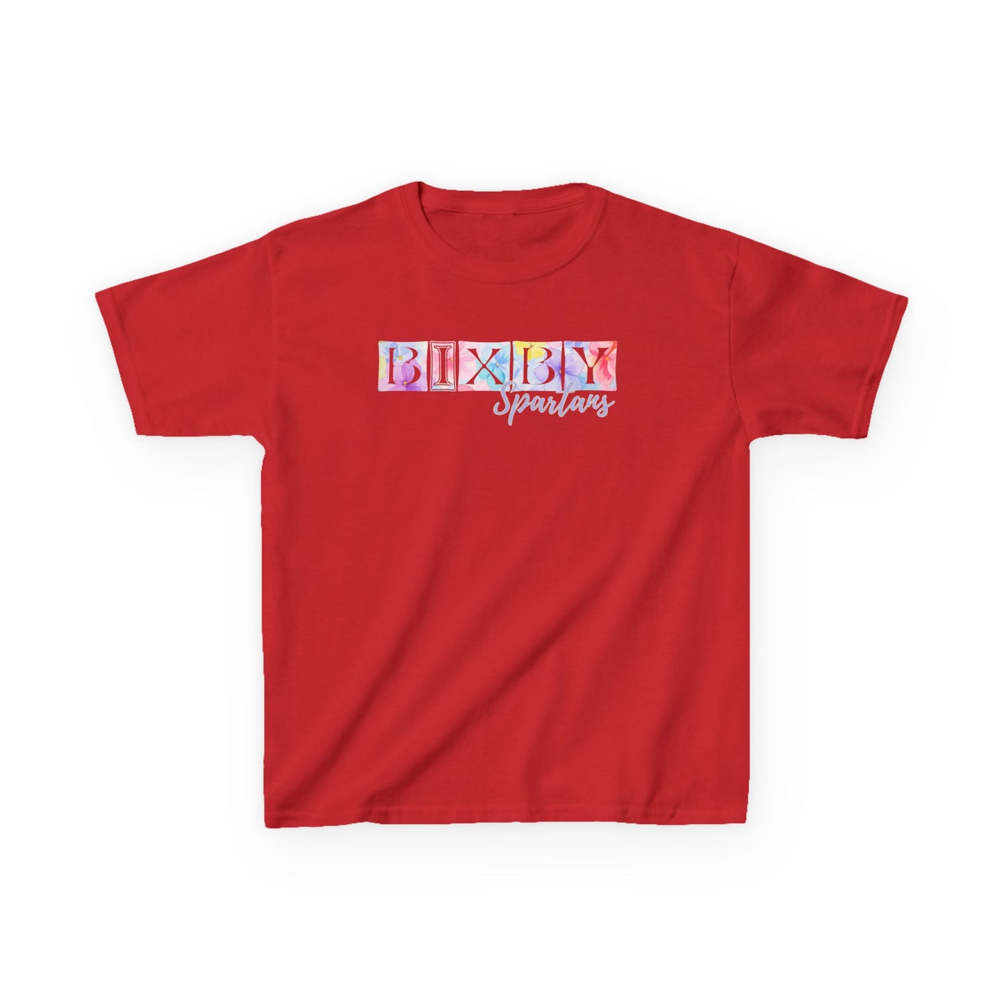 Bixby Spartans Boxy Floral Youth Tee