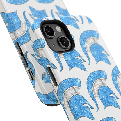 Bixby Spartan Blue Bling Logo Impact Resistant iPhone Case