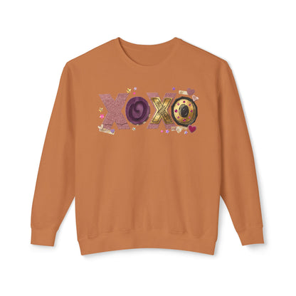XOXO Candy Heart Graphic Comfort Colors Sweatshirt | Valentine Hearts Love Design