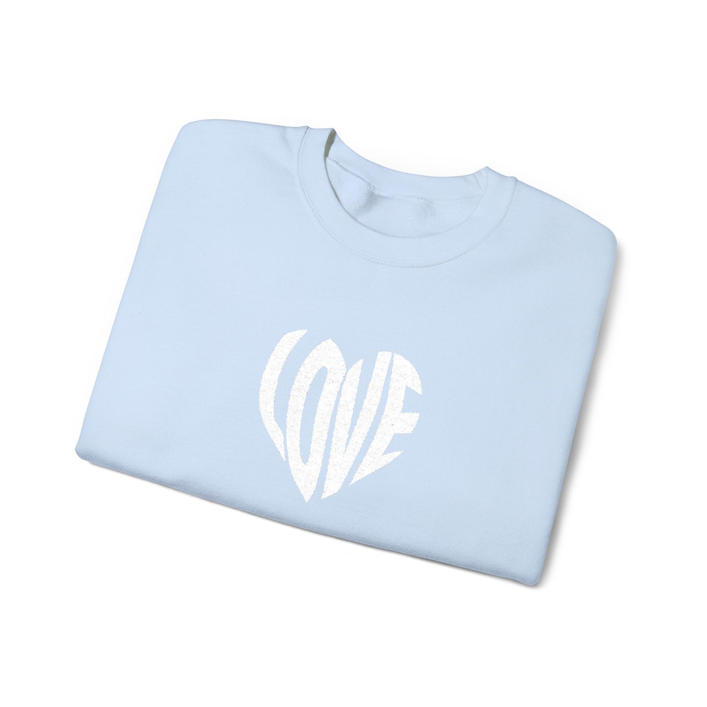 Embroidered Love Heart Gildan Sweatshirt with Dual Sleeve Embroidery