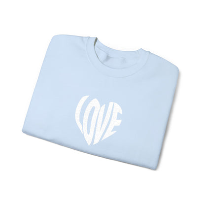 Embroidered Love Heart Gildan Sweatshirt with Dual Sleeve Embroidery