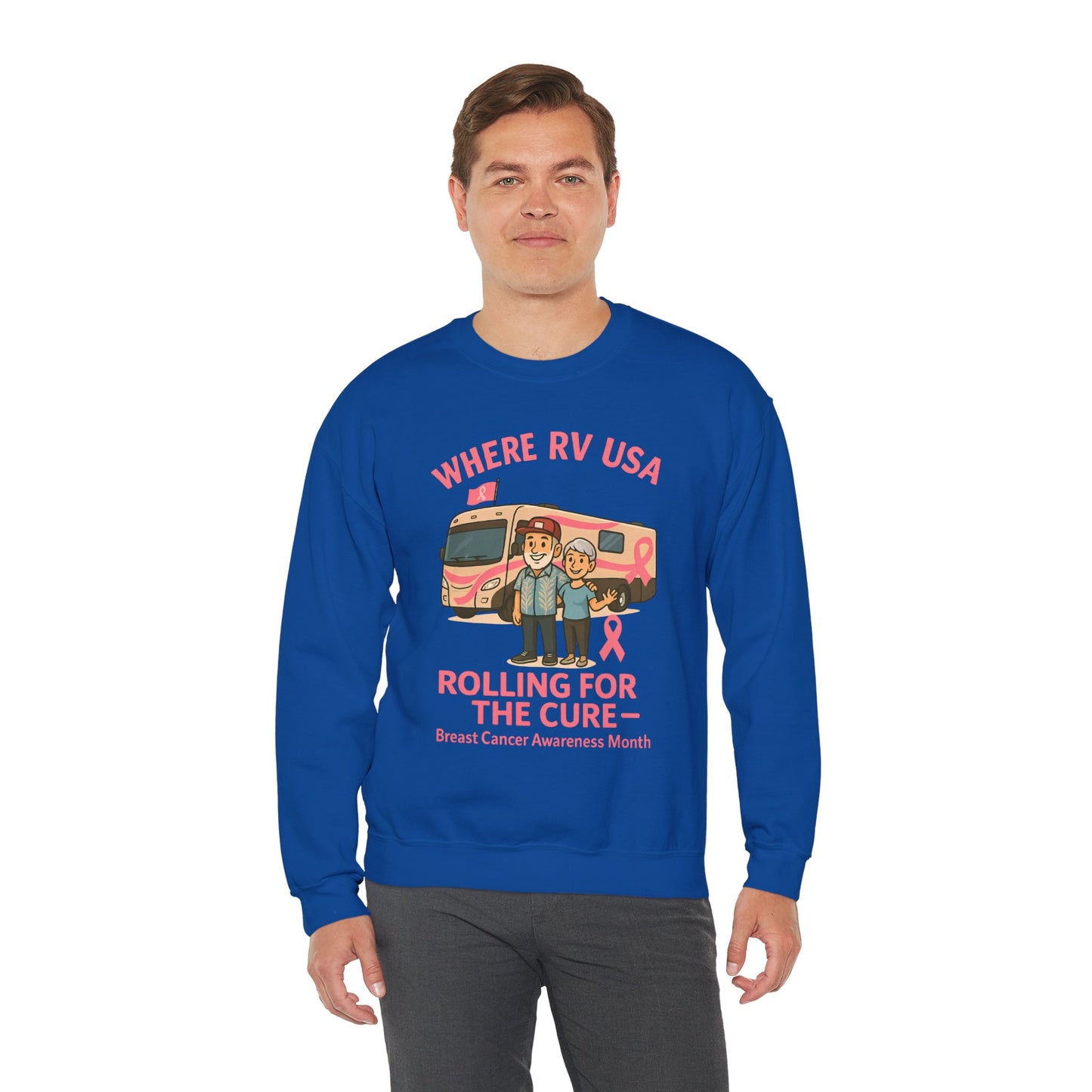 Where RV USA Breast Cancer Awareness Gildan Sweatshirt