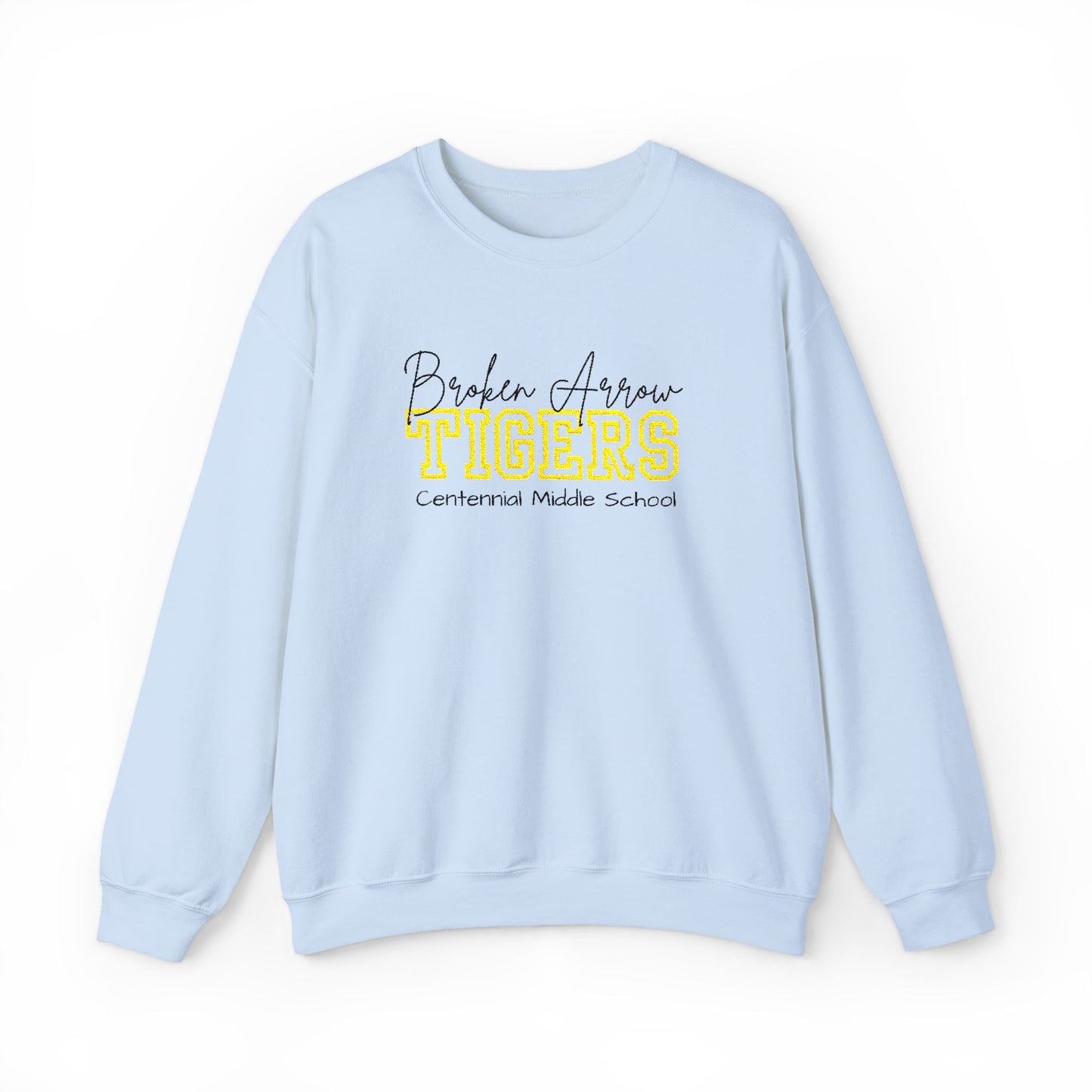 Personalized Embroidered Broken Arrow Tigers Crewneck Sweatshirt