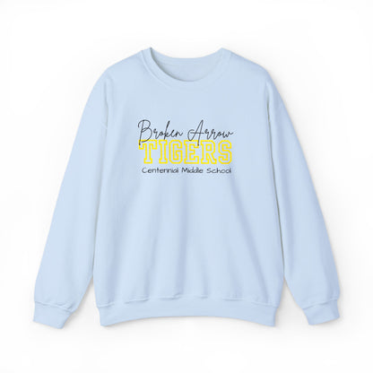 Personalized Embroidered Broken Arrow Tigers Crewneck Sweatshirt