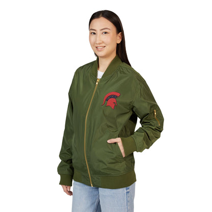 Bixby Red Logo Embroidered Premium Bomber Jacket