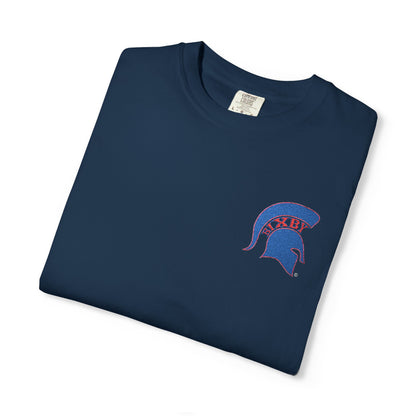 Bixby Spartan Red Embroidered Logo Comfort Colors Tee