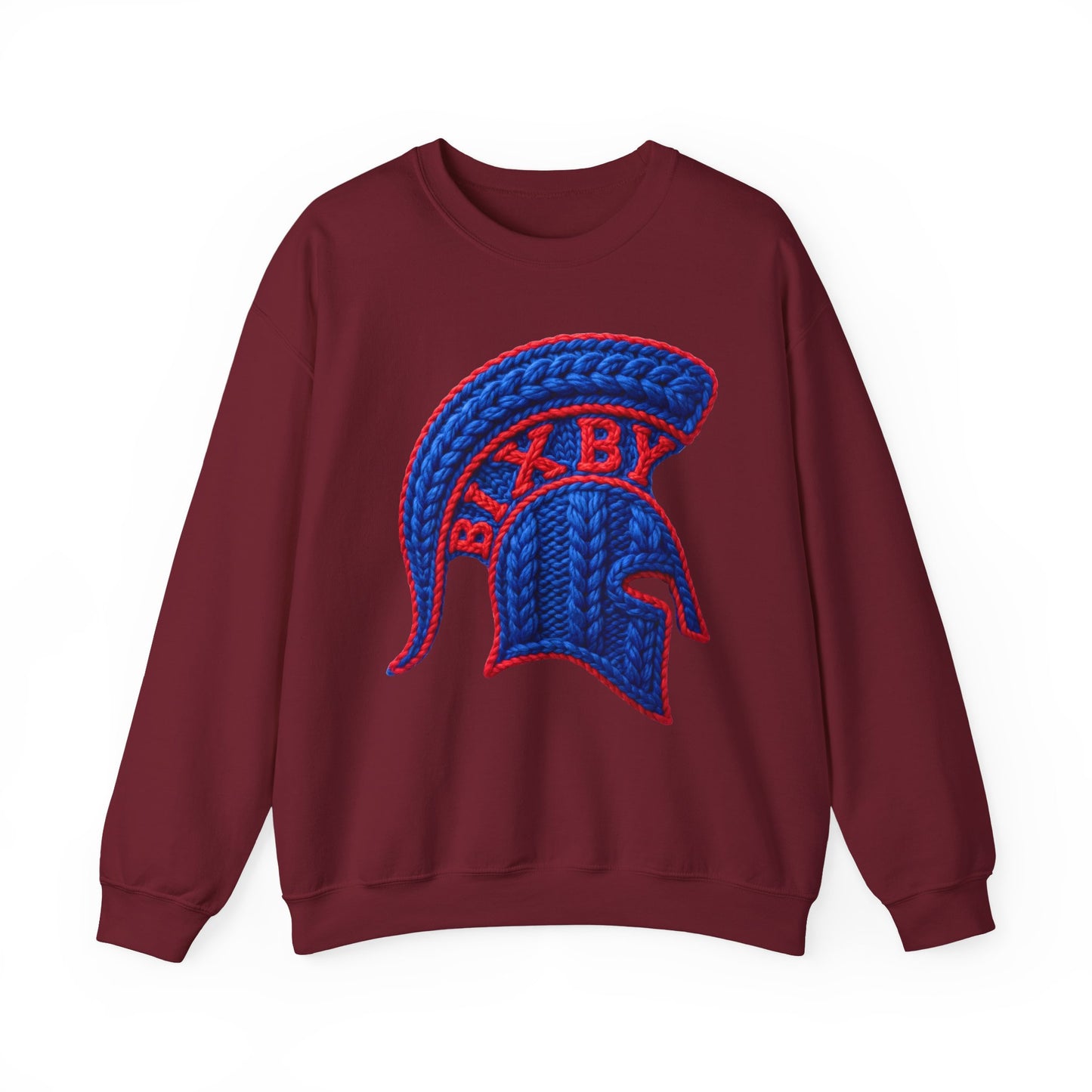 Blue Spartan Helmet BIXBY Knit-Style Printed Design