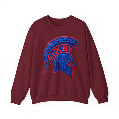 Blue Spartan Helmet BIXBY Knit-Style Printed Design