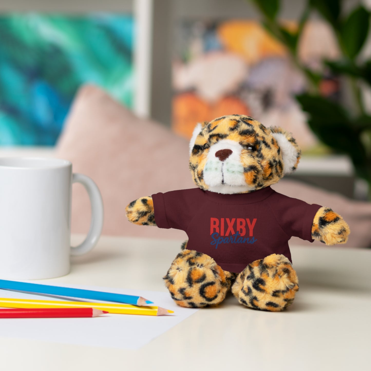 Bixby Spartans Stuffed Animal Logo
