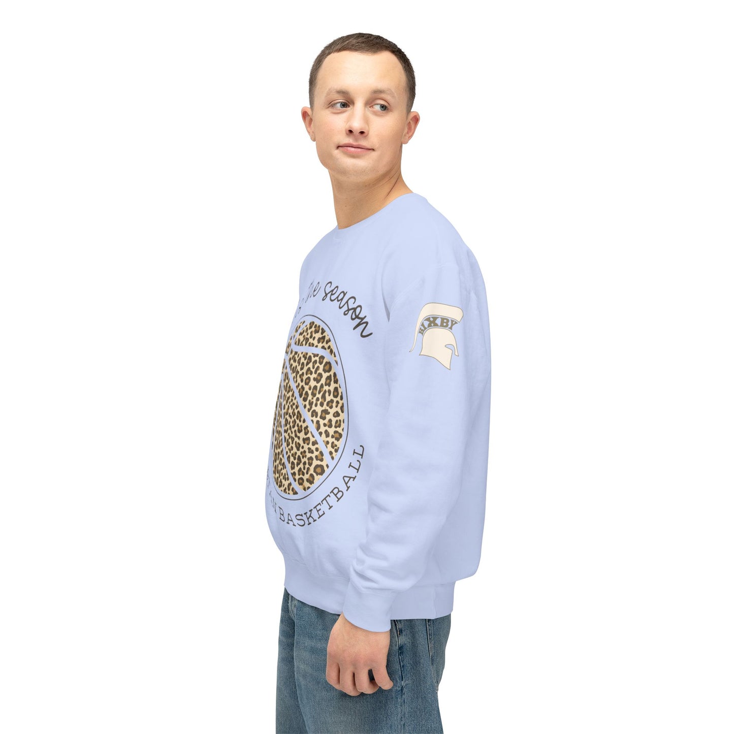 Spartan Basketball ‘Tis the Season Leopard Print Premium Comfort Colors Sweatshirt