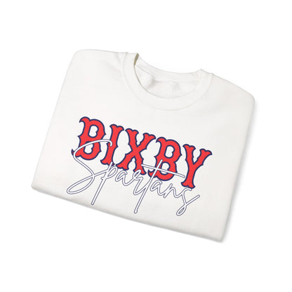 Bixby Spartans Cursive Print Gildan Sweatshirt