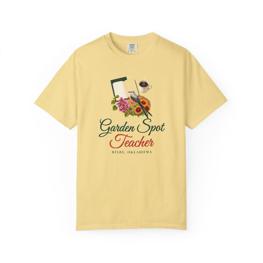 Garden Spot Teacher Tee in Butter, front view