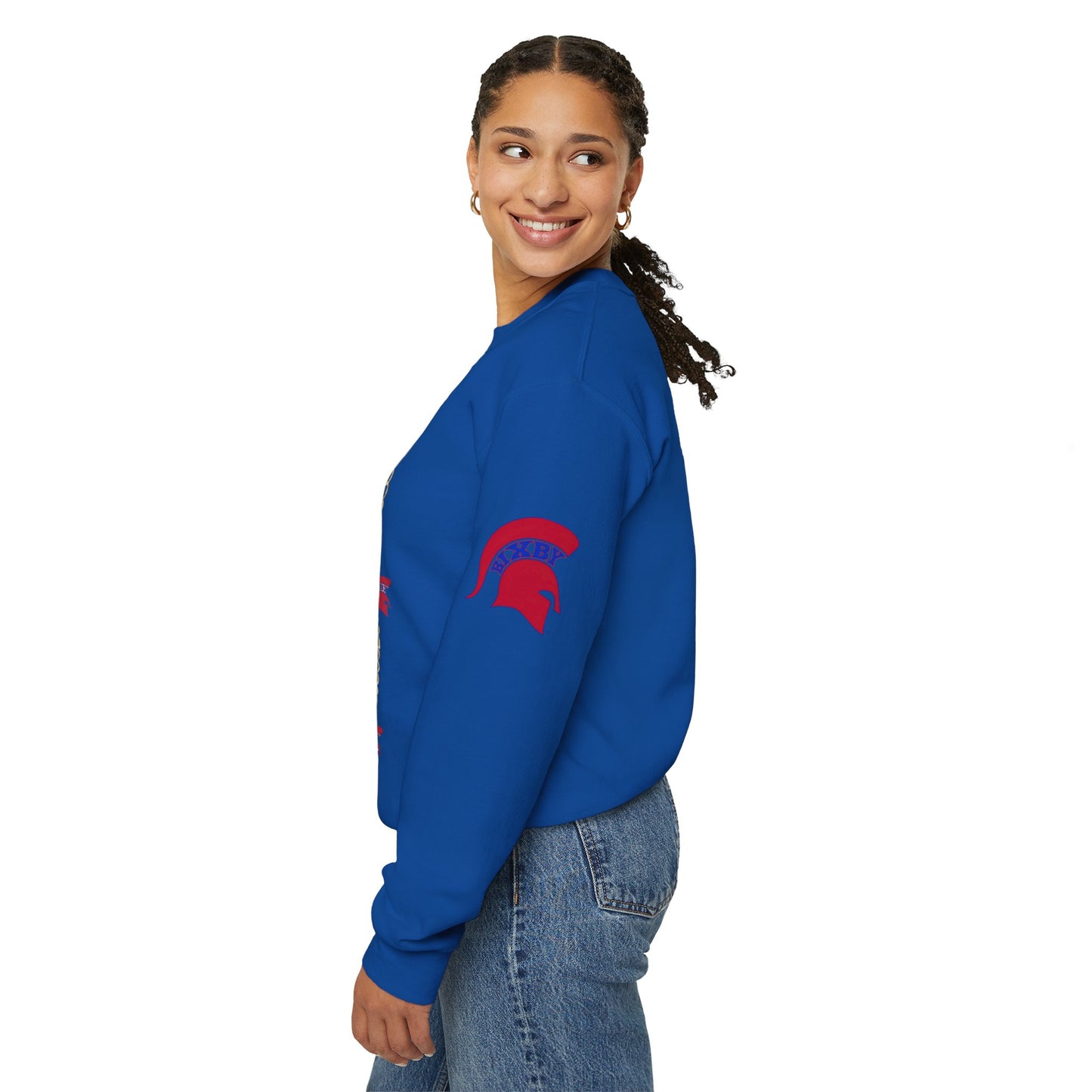 Spartan Logo Valentine XO Graphic Crewneck Sweatshirt