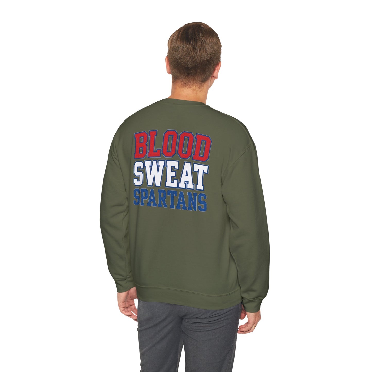 Blood Sweat Spartan Wrestling Gildan Sweatshirt