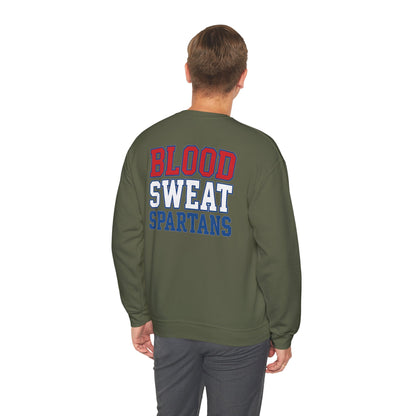 Blood Sweat Spartan Wrestling Gildan Sweatshirt