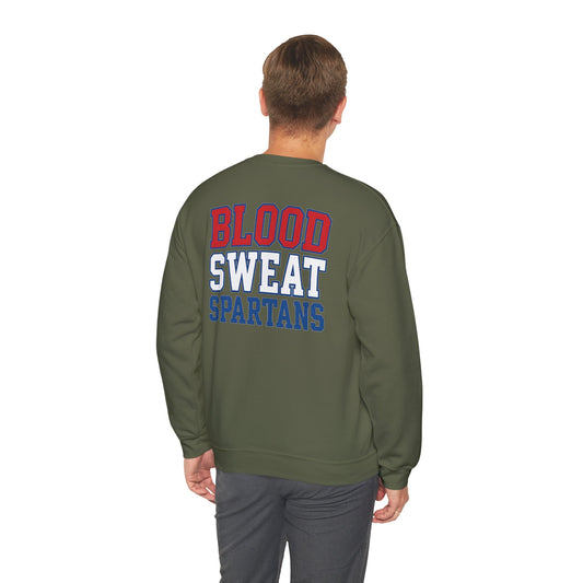 Blood Sweat Spartan Wrestling Gildan Sweatshirt