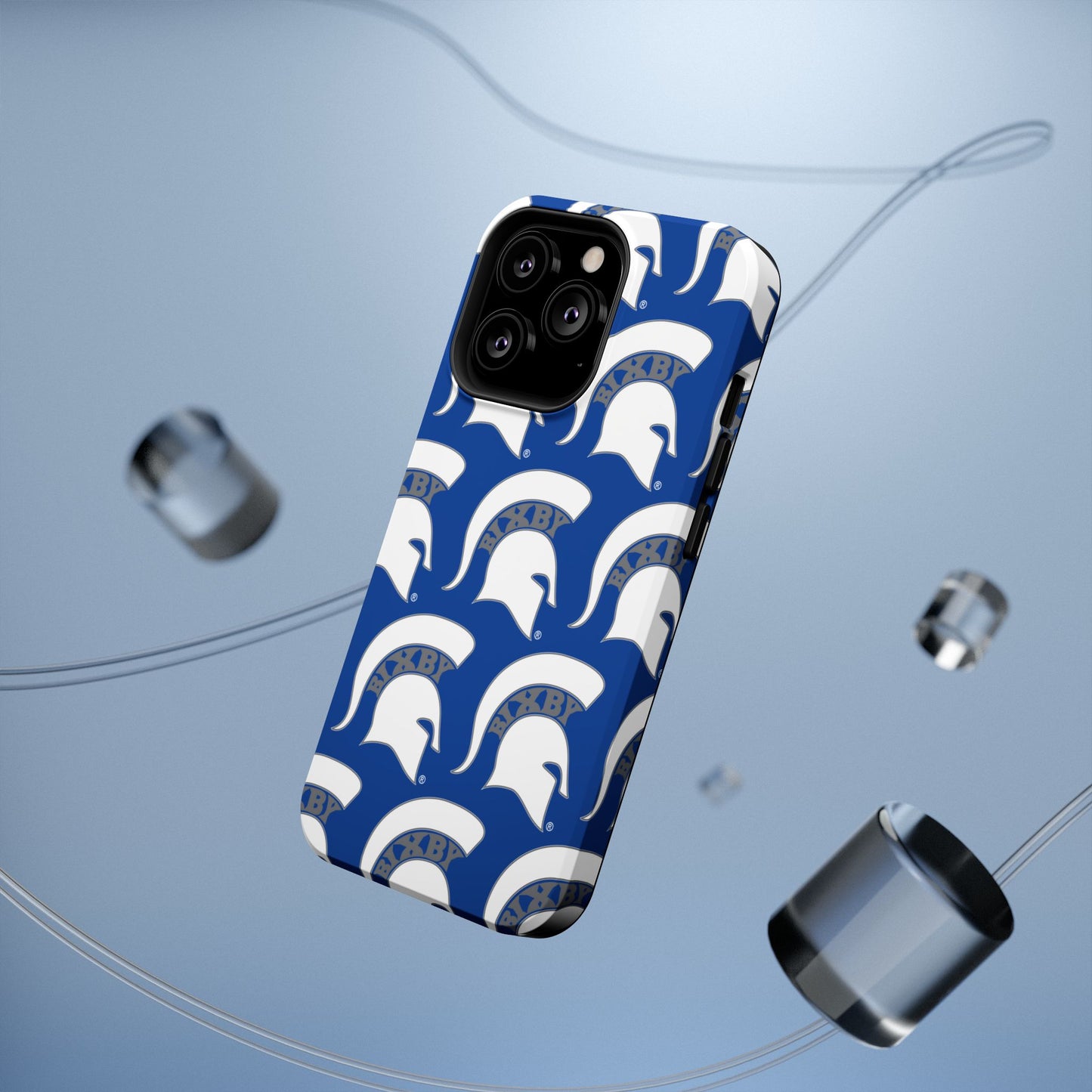 Bixby Spartan White Logo Impact Resistant iPhone Case