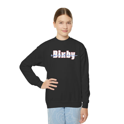 Bixby Spartans Cursive Youth Gildan Sweatshirt