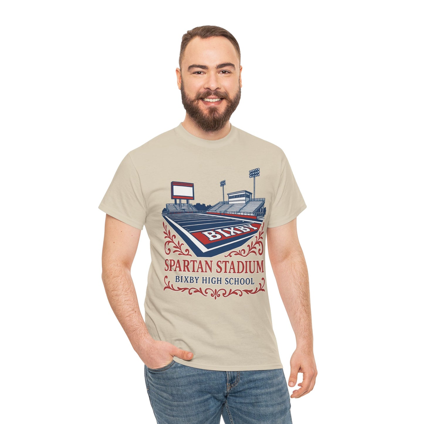 Ornate Spartan Stadium Gildan Tee