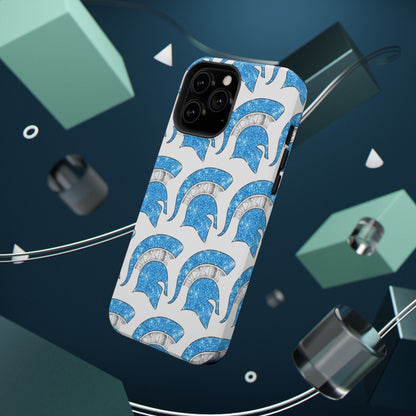Bixby Spartan Blue Bling Logo Impact Resistant iPhone Case