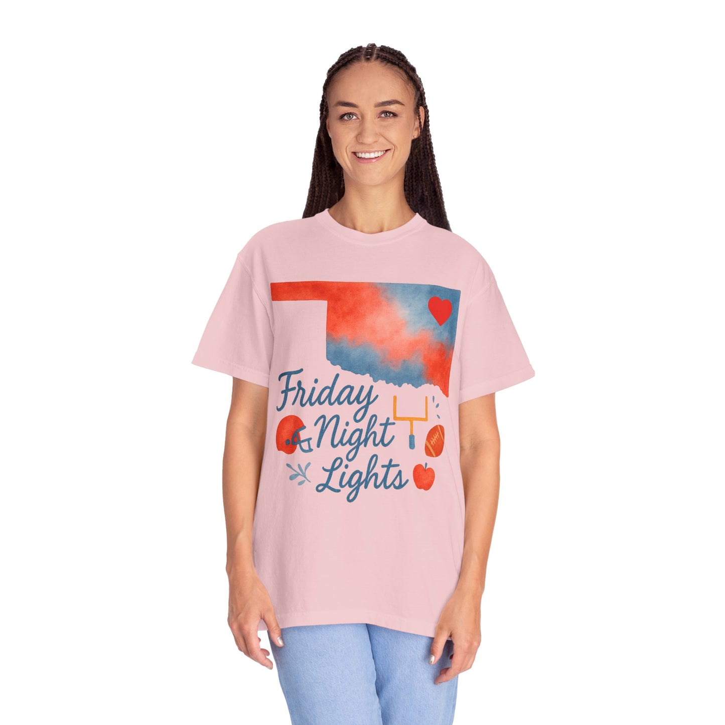 Friday Night Lights Bixby OK Watercolor Comfort Colors Tee
