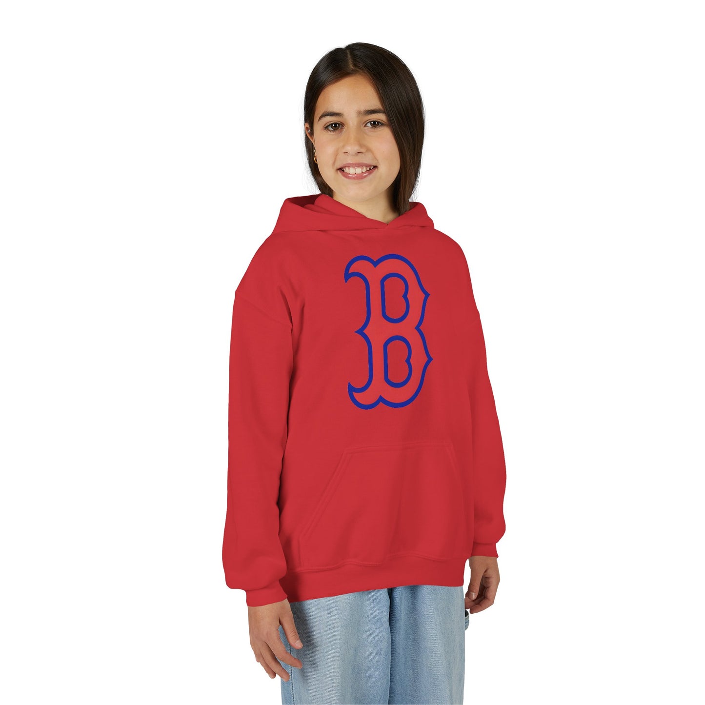 Youth Hoodie with Red & Blue 'B' Logo Youth Gildan Hoodie