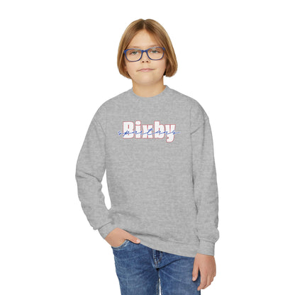 Bixby Spartans Cursive Youth Gildan Sweatshirt