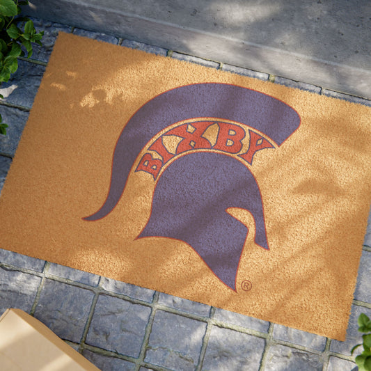 Spartan Blue Logo Heavy-Duty Rubber Backed Doormat