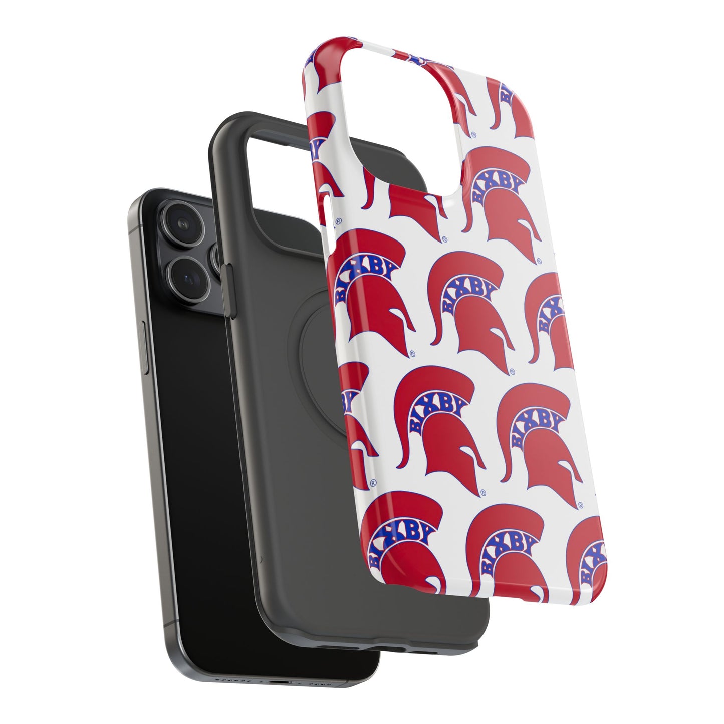 Bixby Spartan Red Logo Impact Resistant iPhone Case