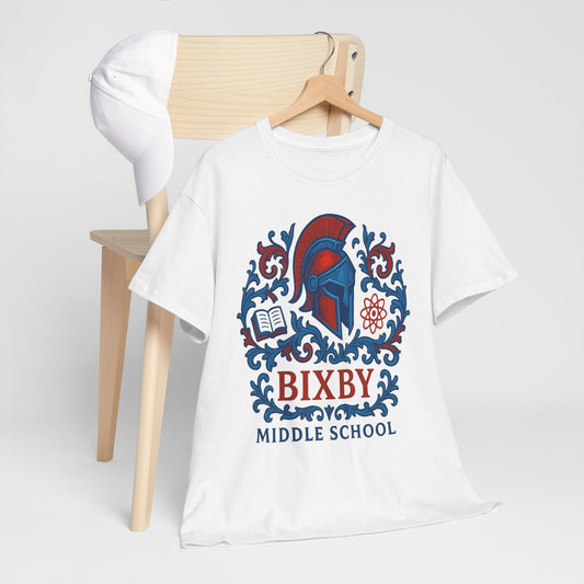 Floral Spartan Bixby Middle School Gildan Tee