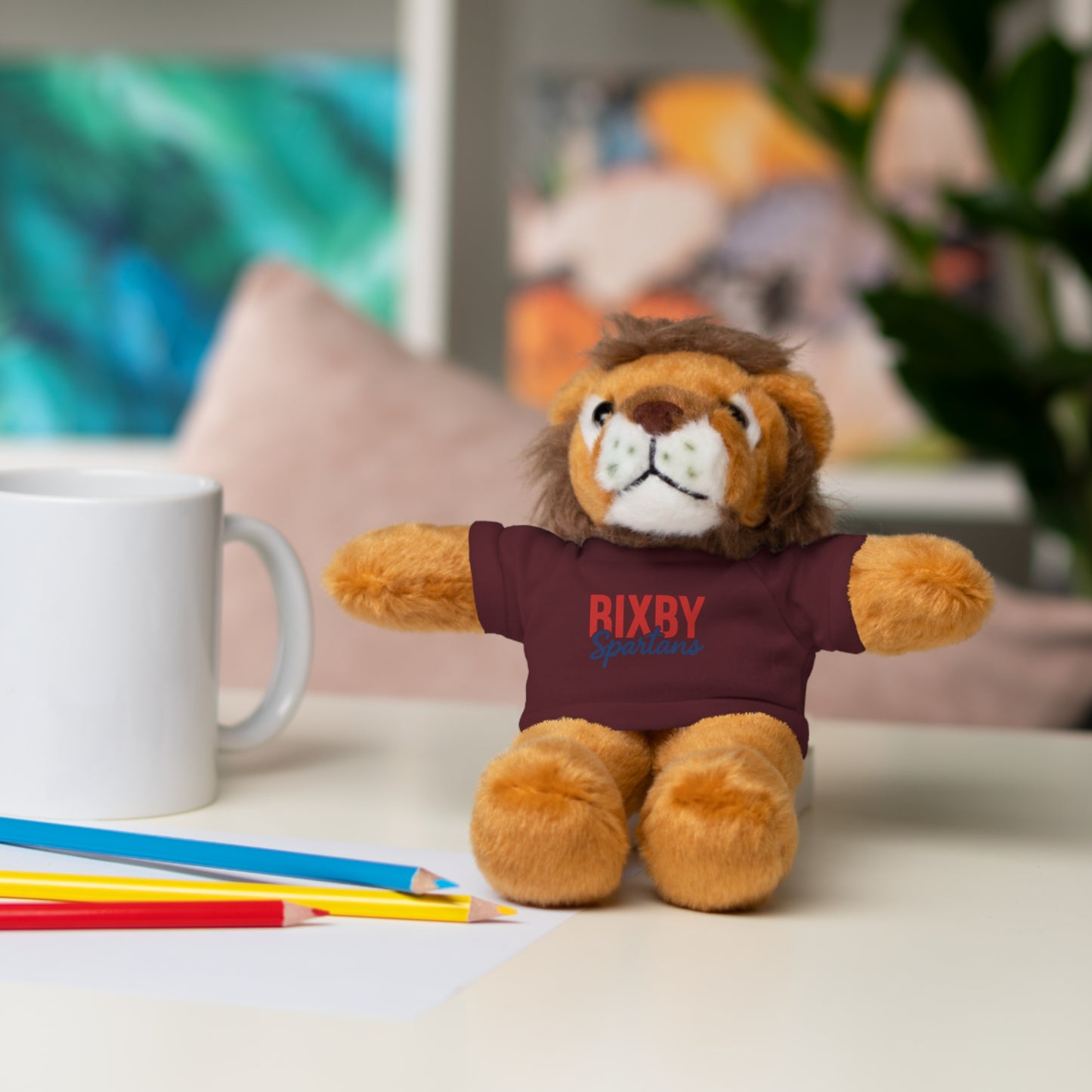 Bixby Spartans Stuffed Animal Logo