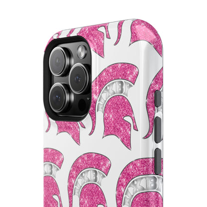 Bixby Spartan Pink Bling Logo Impact Resistant iPhone Case