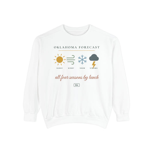 Oklahoma Forecast Crewneck Sweatshirt | Comfort Colors