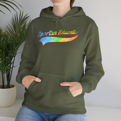 Spartan Educator Tie-Dye Design Gildan Hoodie