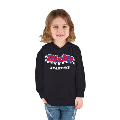 Bixby Spartans Retro Script Checkered Toddler Hoodie – Little Spartan Game Day Hoodie