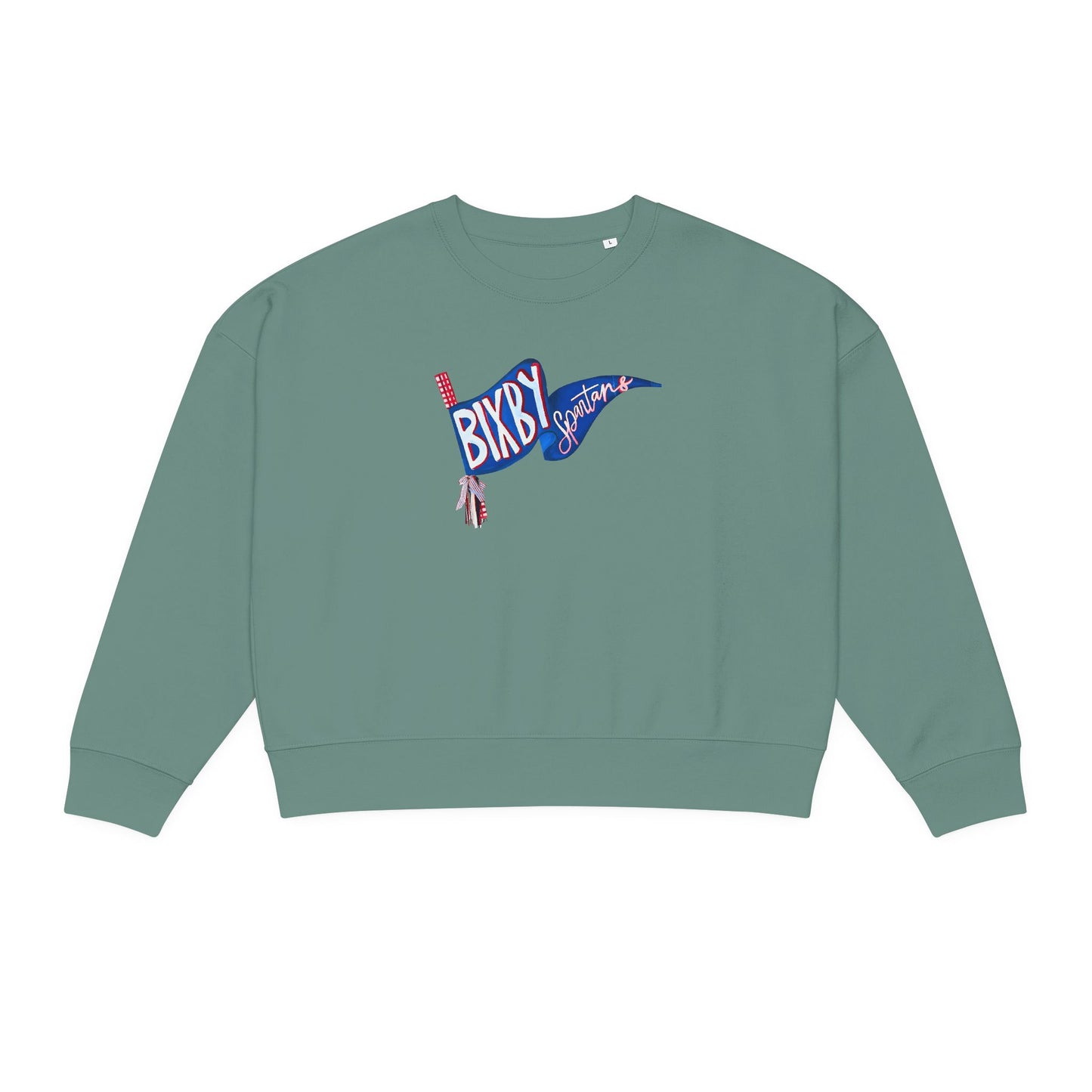 Bixby Spartan Flag Pendant Premium Stanley Stella Boxy Sweatshirt