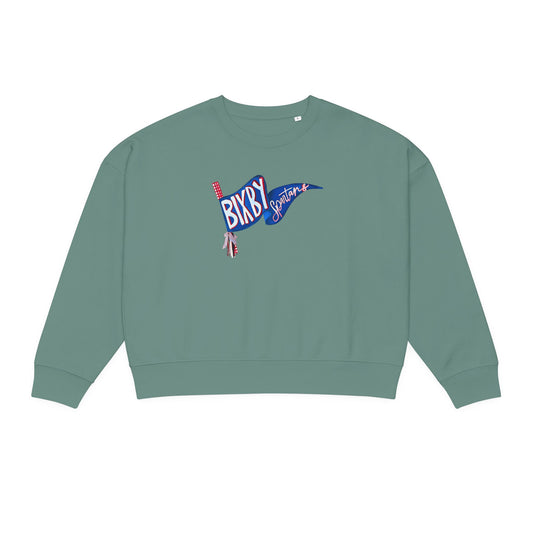 Bixby Spartan Flag Pendant Premium Stanley Stella Boxy Sweatshirt